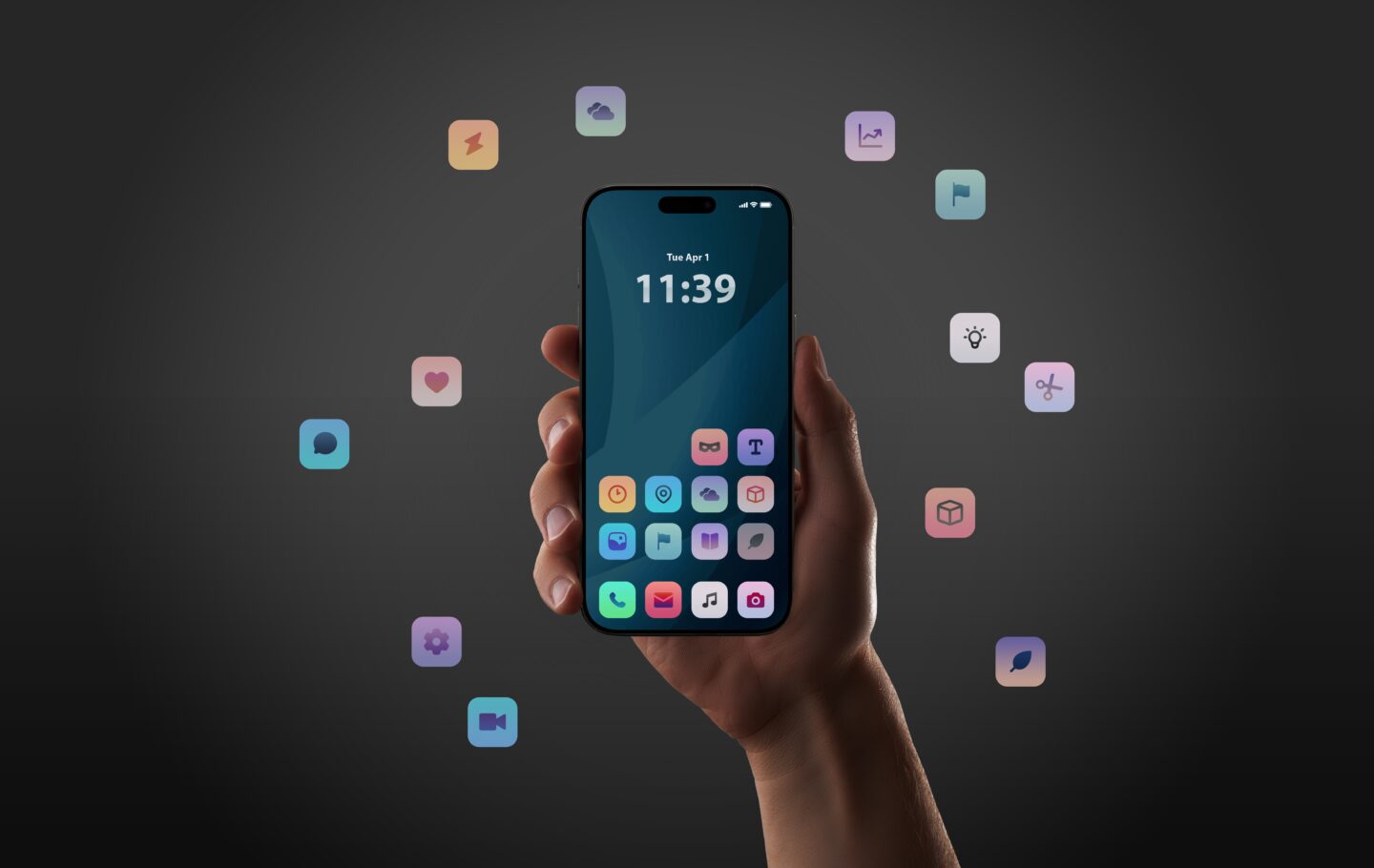 LINE広告がスマホアプリ上に配信されるイメージ