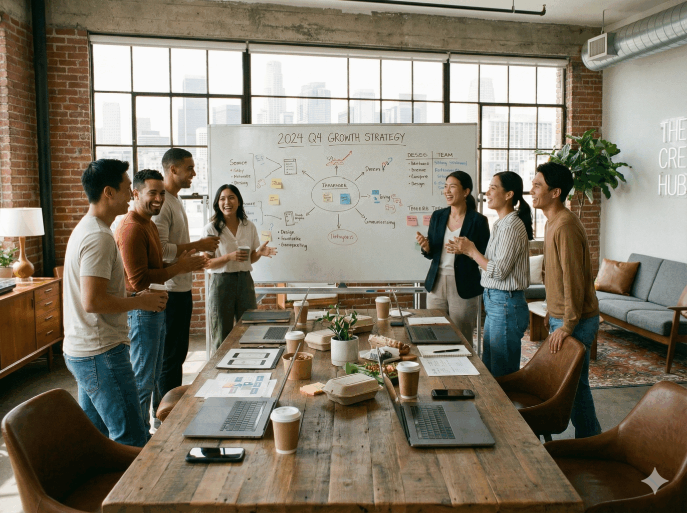 マーケティング戦略を練るプロフェッショナルなチーム