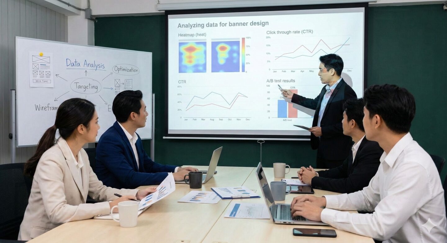 データに基づいたバナーデザインの検討