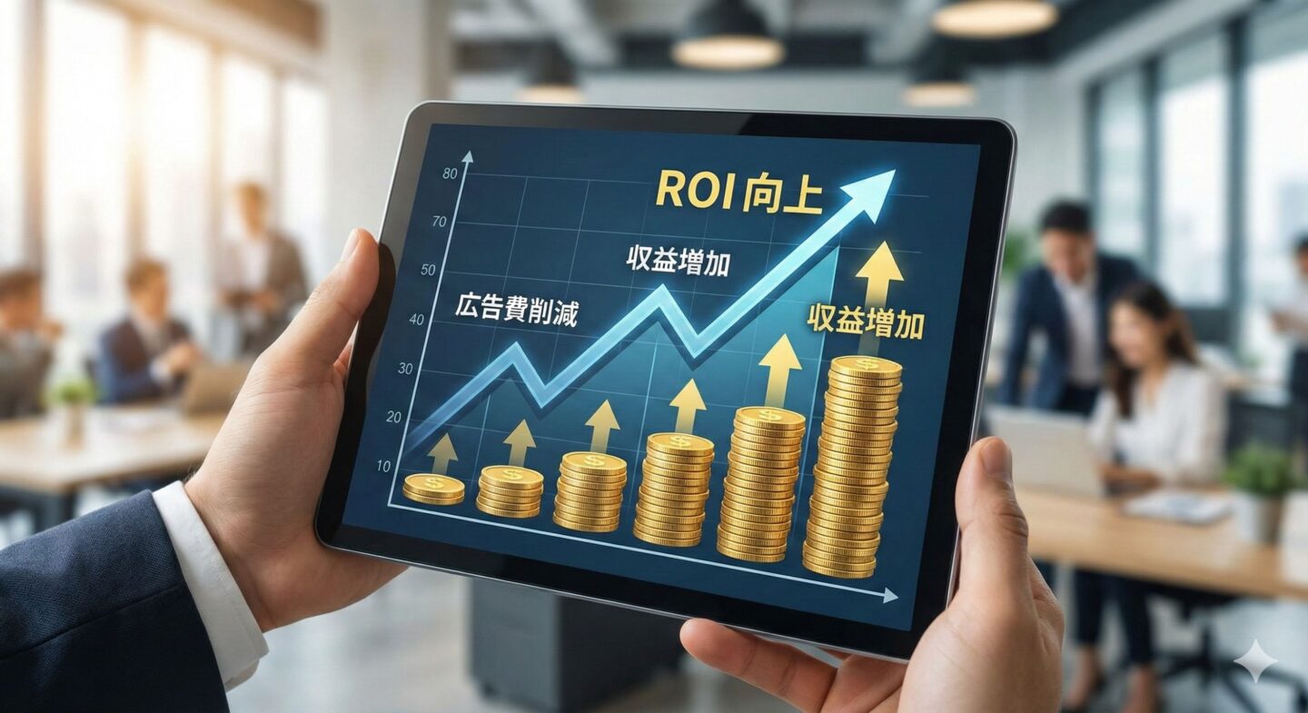 リマーケティング広告導入による費用対効果向上のイメージ