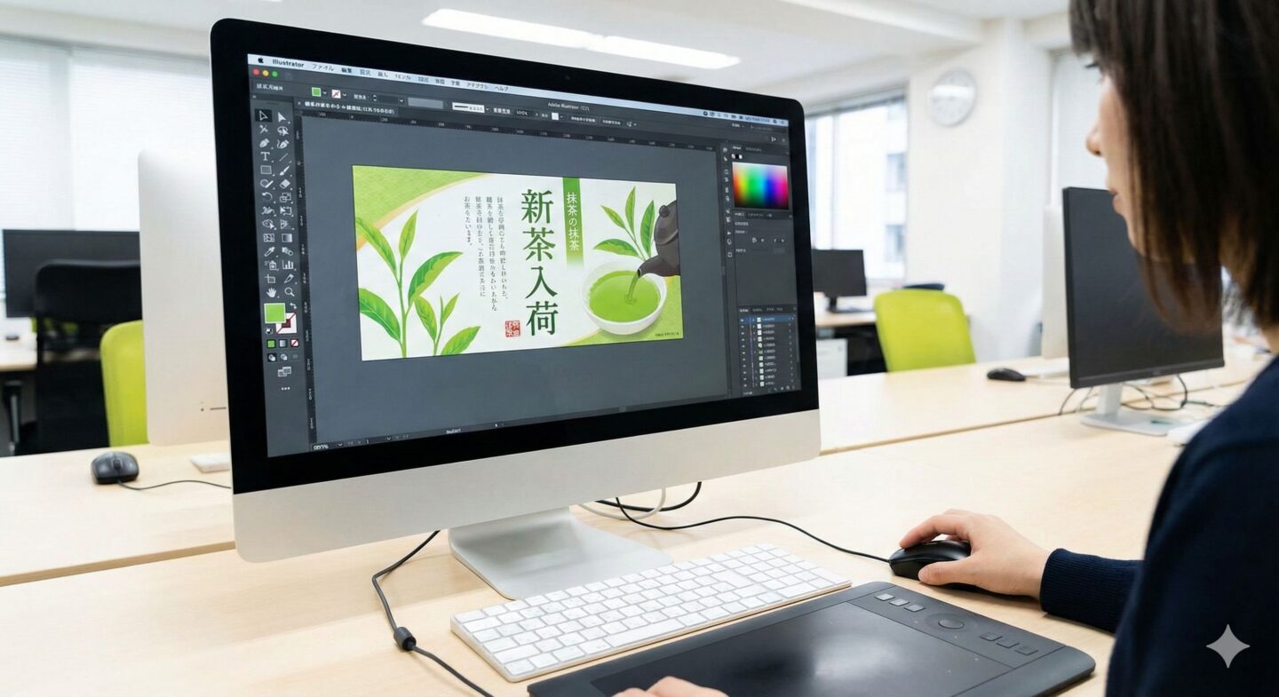 LINEバナーのデザイン制作画面