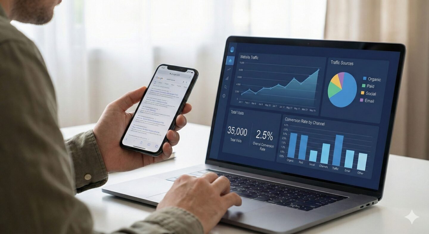 インプレッション数を示すマーケティングダッシュボード