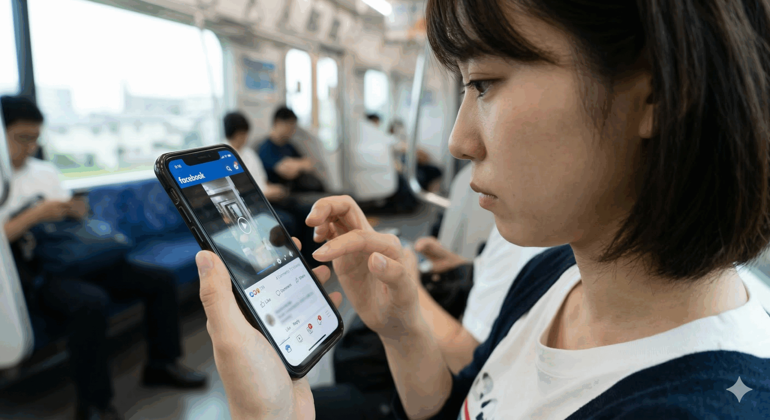 Facebook動画視聴のイメージ