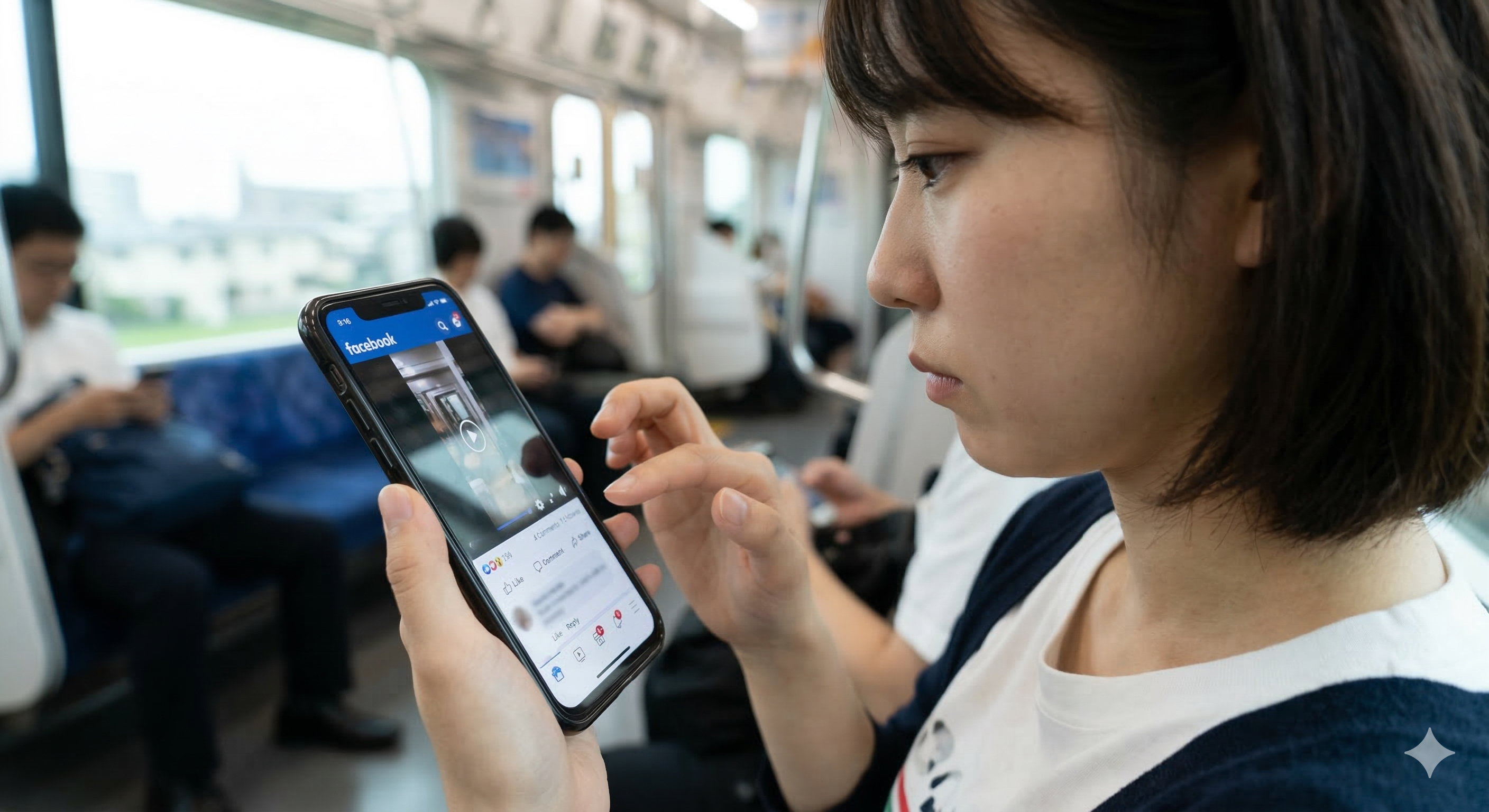 Facebook動画視聴のイメージ