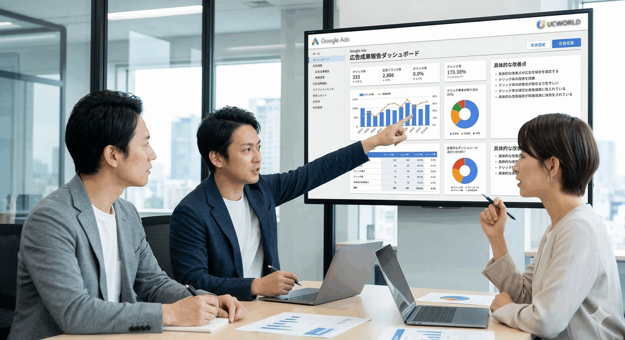 リスティング広告運用改善支援のイメージ