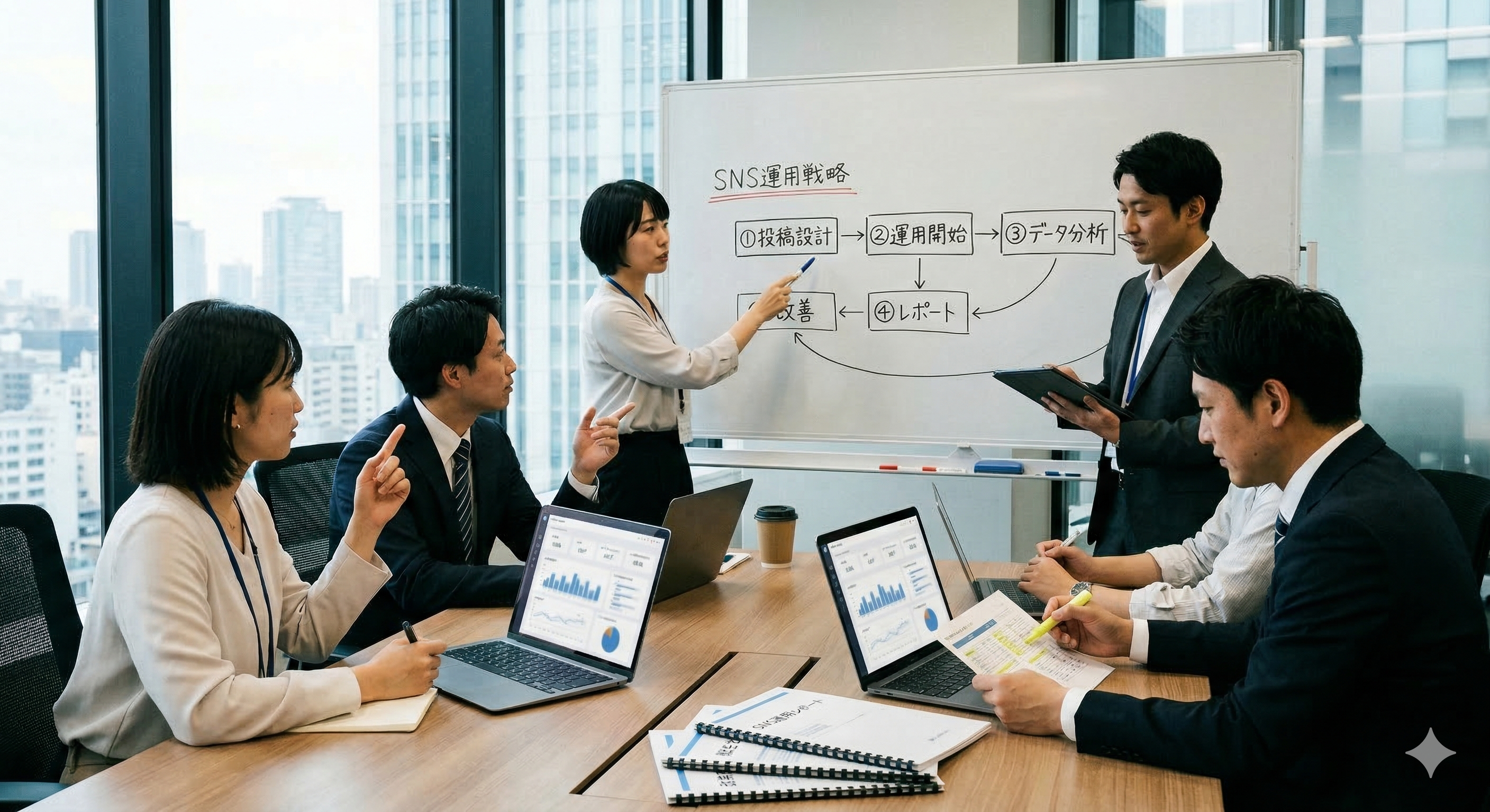 SNS運用支援・改善のイメージ