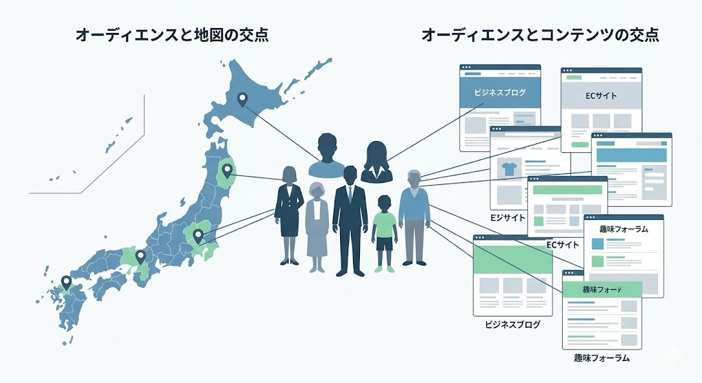 オーディエンスとコンテンツの2軸イメージ