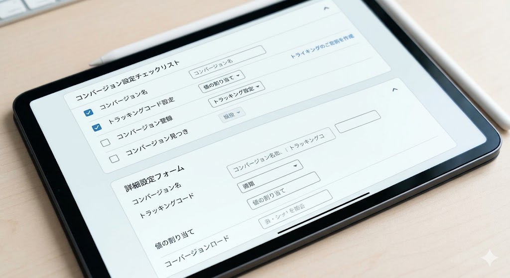 コンバージョン設定項目の解説イメージ