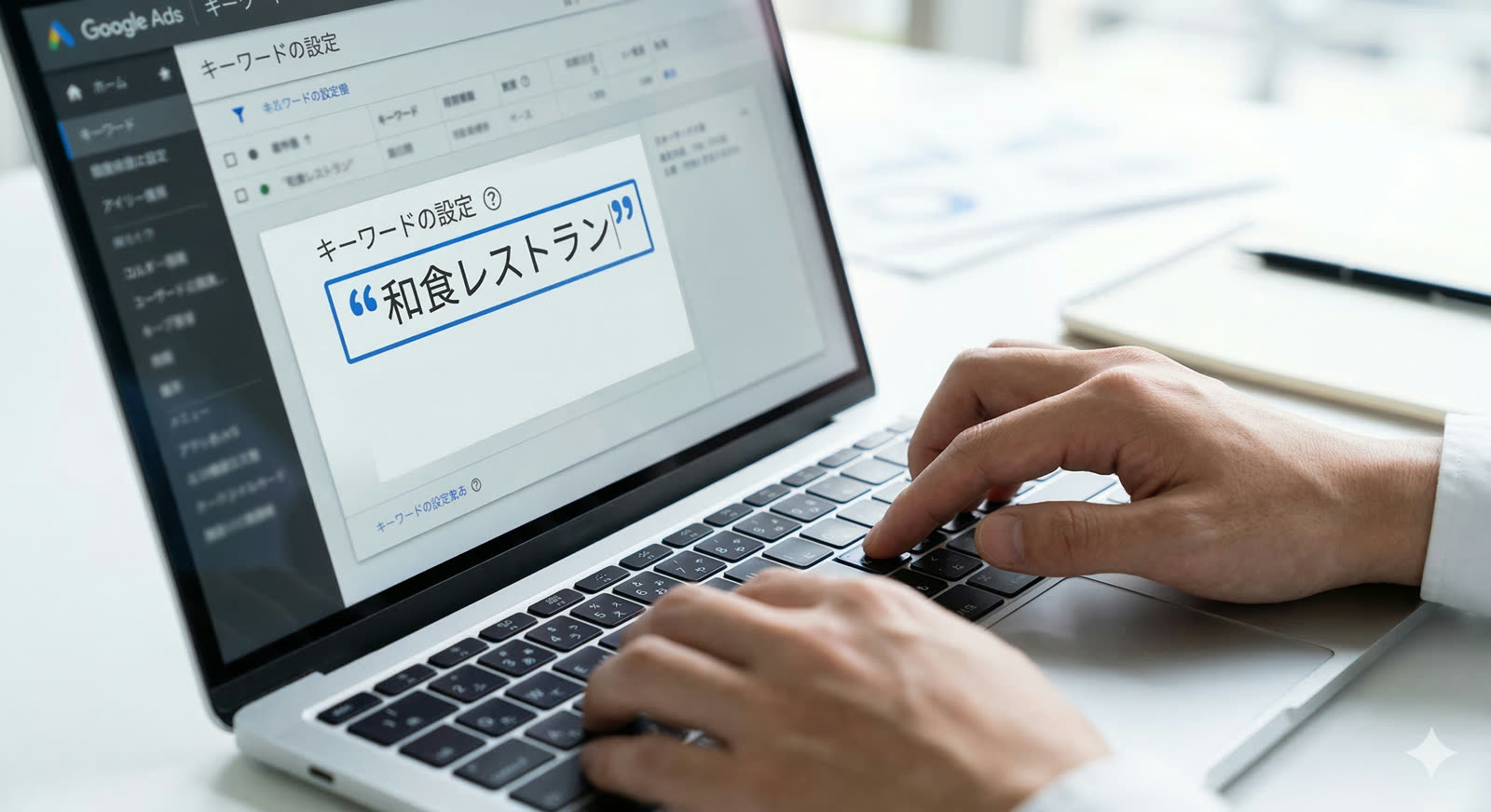 フレーズ一致設定手順のイメージ