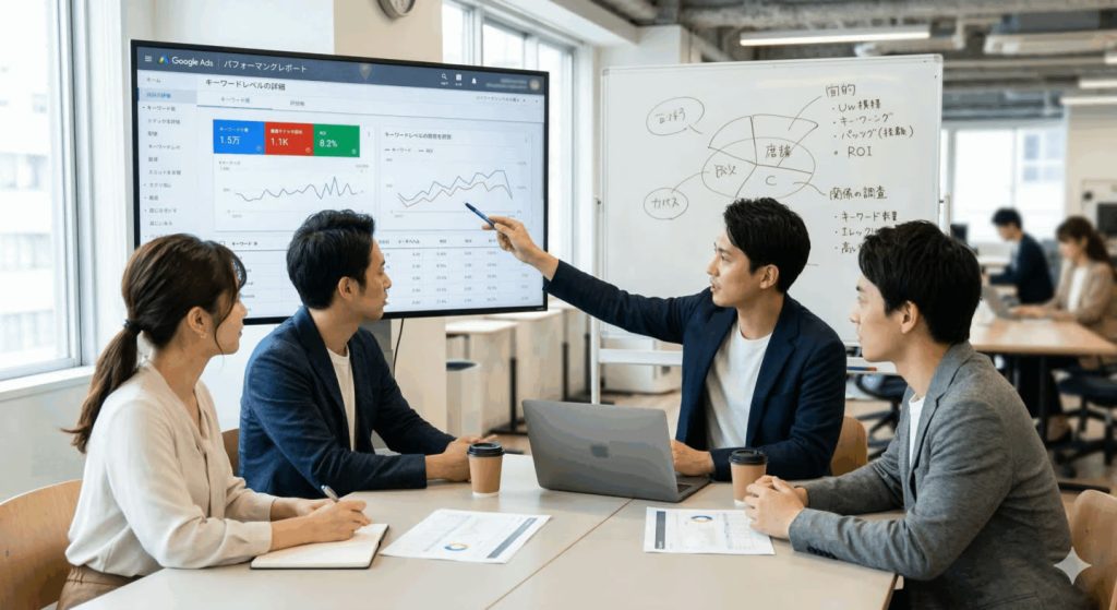 リスティング広告運用改善支援のイメージ